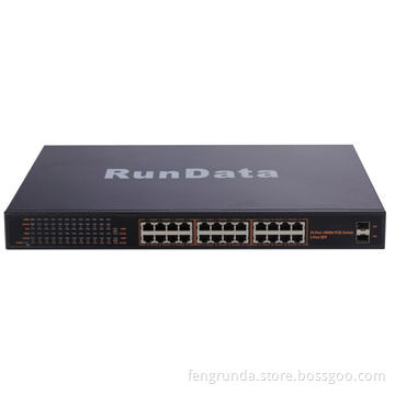Full Gigabit 24-port Fast Ethernet Switch with PoENew